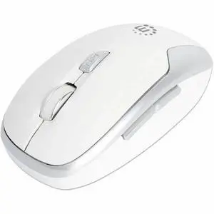 Manhattan MW6185 Wireless Optical USB Mouse - Full-size Mouse - Optical - Wireless - 32.81 ft - Radio Frequency - 2.40 GHz - White - USB Type A - 1600 dpi - Scroll Wheel - 6 Button(s) - Right-handed -