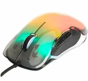 Manhattan RGB LED Wired Optical USB Mouse - 12,800 DPI Precision, 5-Button Design, 6 Switchable Light Modes, Perfect for Gaming & Work - 190381
