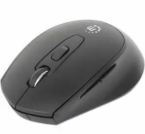 Manhattan MW6200 Wireless Optical USB Mouse - Full-size Mouse - Optical - Wireless - 32.81 ft - Radio Frequency - 2.40 GHz - Black - USB Type A - 1600 dpi - Scroll Wheel - 6 Button(s) - Right-handed -