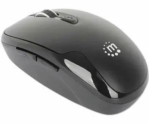 Manhattan MW6185 Wireless Optical USB Mouse - Full-size Mouse - Optical - Wireless - 32.81 ft - Radio Frequency - 2.40 GHz - Black - USB Type A - 1600 dpi - Scroll Wheel - 6 Button(s) - Right-handed -