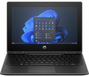 HP Fortis Flip G1i 11.6" Touchscreen Convertible 2 in 1 Notebook - HD - Intel N-Series N150 - 8 GB - 128 GB Flash Memory - English Keyboard - Jet Black - Intel Chip - LTE Advanced, UMTS, DC-HSPA+