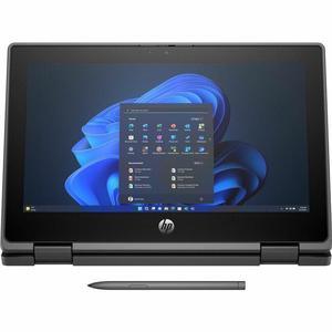 HP Fortis Flip G1i 11.6" Touchscreen Convertible 2 in 1 Notebook - HD - Intel N-Series N150 - 4 GB - 128 GB Flash Memory - Jet Black - Intel Chip - 1366 x 768 - Windows 11 Pro - Intel UHD Graphic