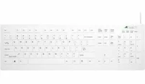 Active Key AK-C8112 Medical Keyboard - Cable Connectivity - USB Type A Interface - 105 Key(s) - English (US) - Silicone - Membrane/Scissor Keyswitch - White
