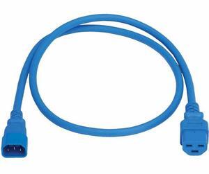 Eaton Tripp Lite Series Power Cord, C14 to C21 - Heavy-Duty, 15A, 250V, 14 AWG, 2 ft. (0.6 m), Blue