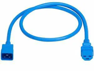 Eaton Tripp Lite Series Power Cord, C20 to C21 - Heavy-Duty, 20A, 250V, 12 AWG, 3 ft. (0.9 m), Blue
