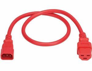 Eaton Tripp Lite Series Power Cord, C14 to C21 - Heavy-Duty, 15A, 250V, 14 AWG, 2.5 ft. (0.76 m), Red - For Computer, Server, UPS, PDU, Switch, Rack, Network Device, Blade Server, Router, Network Swit