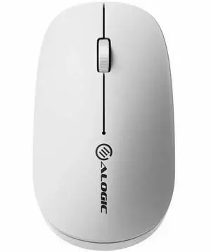 Alogic USB-C Rechargeable Wireless Bluetooth Mouse (White) - Bluetooth wireless keyboard with a compact design, ideal for laptops, tablets, and desktops. Features silent typing and long battery life.