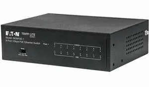 Eaton Tripp Lite Series 8-Port 10/100/1000 Mbps Desktop Gigabit Ethernet Unmanaged Switch with PoE+, 60W, Metal Enclosure - 8 Ports - Gigabit Ethernet - 10/100/1000Base-T - 2 Layer Supported - 81 W Po