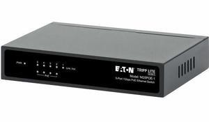 Eaton Tripp Lite Series 5-Port 10/100/1000 Mbps PoE-Powered Desktop Gigabit Ethernet Unmanaged Switch with PoE+ Pass-Through, 65W, Metal Enclosure - 5 Ports - Gigabit Ethernet - 10/100/1000Base-T - 2