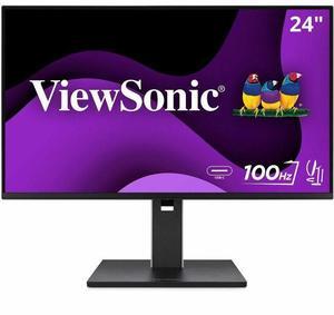 ViewSonic VG2452 24 Inch IPS 1080p Ergonomic Monitor with Tilt, Swivel, Pivot, Height Adjust, 100Hz, USB Hub, HDMI, DisplayPort, and 65W USB C Inputs