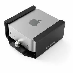 Compulocks MMEN24 Mounting Bracket for Mac mini - Black - 100 x 100, 75 x 75 - VESA Mount Compatible - High-grade Aluminum - 1