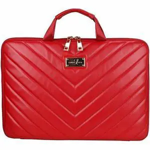 Sandy Lisa Capri Carrying Case (Sleeve) for 14" Notebook - Red - Scratch Resistant - Chevron Printed - Handle - 10.4" Height x 15.4" Width x 1" Depth