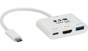 Eaton Tripp Lite Series USB-C Multiport Adapter - 4K 60 Hz HDMI, USB-A and USB-C Hub Ports, USB 3.2 Gen 1, 140W PD Charging, HDR, HDCP 2.3 - 1 x USB 3.2 (Gen 1) Type C - Male - 1 x HDMI Digital Audio/