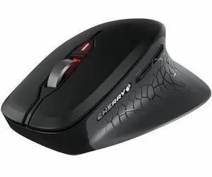 CHERRY MOUSE COMFORT Wireless & Ergonomic - Black, right-handed users, AES-128 encryption, whisper quiet