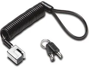 Kensington Portable Keyed Cable Lock for Surface Pro KD - 7.50 ft Cable - Portable - Keyed Lock - Black, Silver - Carbon Steel, Plastic - For Notebook - Self-coiling