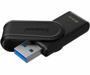 Kingston DataTraveler Exodia S USB Flash Drive - 64 GB - USB 3.2 (Gen 1) - Black - 5 Year Warranty