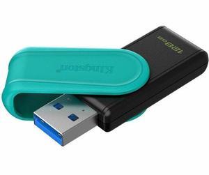 Kingston DataTraveler Exodia S USB Flash Drive - 128 GB - USB 3.2 (Gen 1) - Black, Turquoise - 5 Year Warranty
