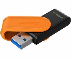 Kingston DataTraveler Exodia S USB Flash Drive - 256 GB - USB 3.2 (Gen 1) - Black, Orange - 5 Year Warranty