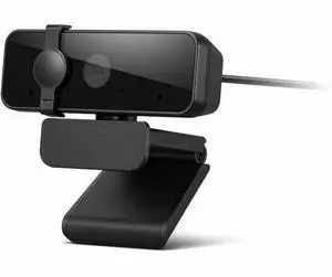 Lenovo Essential Webcam - 30 fps - Black - USB 2.0 Type A - Full HD - 1920 x 1080 Video - 85° Angle - Tripod Mount - Microphone - Windows 10, Windows 11, macOS, ChromeOS - Privacy Cap, Tripod