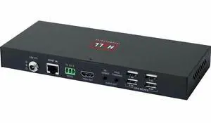 Hall HDBaseT 2.0 Receiver with USB and Audio De-embedding - 230 ft Range - 1 x Network (RJ-45) - 1 x USB - 1 x HDMI Out - 1080p, 1080i, 720p - 4K - 4096 x 2160 - Twisted Pair - Category 7 - Wall Mount