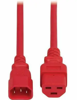 Eaton Tripp Lite Series Power Cord, C14 to C21 - Heavy-Duty, 15A, 250V, 14 AWG, 5 ft. (1.5 m), Red - For Computer, Server, UPS, PDU, Switch, Rack, Network Device, Blade Server, Router, Network Switch