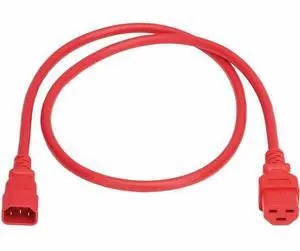 Eaton Tripp Lite Series Power Cord, C14 to C21 - Heavy-Duty, 15A, 250V, 14 AWG, 4 ft. (1.2 m), Red - For Computer, Server, UPS, PDU, Switch, Rack, Network Device, Blade Server, Router, Network Switch
