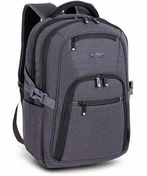 Urban Factory HEAVEE GREEN Carrying Case (Backpack) for 10.5" to 14.1" Notebook - Dark Gray - Water Resistant, Shock Absorbing, Water Proof - Polyethylene Terephthalate (PET), 210D Polyester