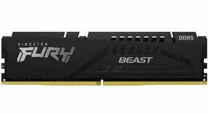 Kingston FURY Beast RAM Module - For Motherboard - 32 GB (1 x 32GB) - DDR5-5200/PC5-41600 DDR5 SDRAM - 5200 MHz Single-rank Memory - CL40 - 1.25 V - Non-ECC - Unbuffered - 288-pin - DIMM - Lifetime Wa