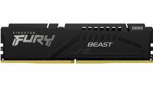 Kingston FURY Beast RAM Module - 64 GB (2 x 32GB) - DDR5-6000/PC5-48000 DDR5 SDRAM - 6000 MHz Single-rank Memory - CL36 - 1.35 V - On-die ECC - 288-pin - DIMM - Lifetime Warranty