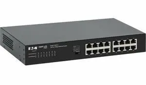 Eaton Tripp Lite Series 16-Port 10/100/1000 Mbps Desktop Gigabit Ethernet Unmanaged Switch, Metal Enclosure - 16 Ports - 2 Layer Supported - 1U - Rack-mountable, Desktop, Wall Mountable - 3 Year Limit