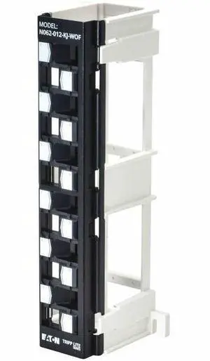 Eaton Tripp Lite Series 12-Port Wall-Mount Patch Panel for UTP Keystone Jacks, Offset Ports, TAA - 12 Port(s) - 12 x RJ-45 - Category 5, Category 5e, Category 6, Category 6a - Twisted Pair - Black - W