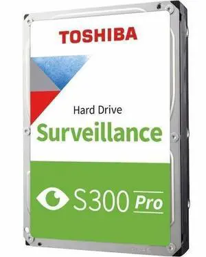 Toshiba S300 Pro HDWTA60UZSVAR 6 TB Hard Drive - 3.5" Internal - SATA (SATA/600) - Conventional Magnetic Recording (CMR) Method - Camera, Video Surveillance System, Network Video Recorder, Digita