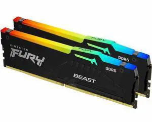 Kingston FURY Beast 128GB (2 x 64GB) 288-Pin PC RAM DDR5 5600 (PC5 44800) Memory (Desktop Memory) Model KF556C36BBAK2-128