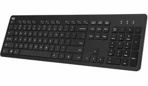 Adesso 2.4Ghz Wireless Scissor Switch Desktop Keyboard - Wireless Connectivity - RF - 30 ft - 2.40 GHz - USB Type A Interface - 104 Key(s) - 7 Hot Key(s) - Multimedia, Internet, Play/Pause, Stop, Next
