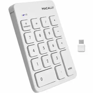 Macally keypad - Wireless Connectivity - RF - 2.40 GHz - USB Type C Interface - 18 Key(s) - MacBook, Chromebook, Computer, MacBook Pro - PC, Mac - Scissors Keyswitch