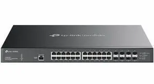 TP-Link Omada 32-Port 10GE L2+ Managed Switch with 24-Port PoE++ - 24 Ports - Manageable - 10 Gigabit Ethernet - 10GBase-T, 10GBase-X - 2 Layer Supported - 1010.20 W Power Consumption - 770 W PoE Budg