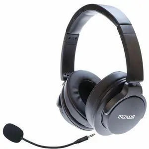 Maxell Bass 13 Wireless Bluetooth Headphones Black - Stereo - Wireless - Bluetooth - Over-the-head - Binaural - Circumaural - Black