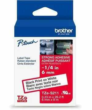 Brother P-touch Extra-Strength TZe Tape Cartridge - - DiameterCartridge - White - Water Resistant - Laminated - Strong, Durable, Customizable, Long Lasting, Abrasion Resistant, Chemical Resistant, Fad
