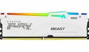 Kingston FURY Beast RAM Module - For Motherboard - 16 GB (2 x 8GB) - RGB - DDR5-5200/PC5-41600 DDR5 SDRAM - 5200 MHz Single-rank Memory - CL40 - 1.25 V - Non-ECC - Unbuffered - 288-pin - DIMM