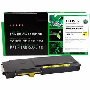 Clover Imaging Remanufactured High Yield Yellow Toner Cartridge for Xerox 106R02227 - Xerox Phaser 6600DN, 6600N; WorkCentre 6605DN, 6605N - Toner Cartridge, Yellow (High Yield)