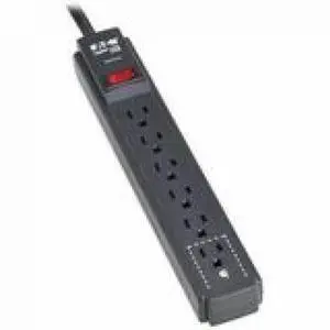 Eaton Tripp Lite Series Protect It! 6-Outlet Surge Protector - 5-15R Outlets, 600 Joules, 3 ft. (0.9 m) Cord, Black - Black - NEMA 5-15P - 6 x NEMA 5-15R - 1800 VA - 600 J - 120 V AC Input - 3 ft - Wa