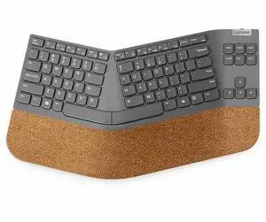 Lenovo Go Wireless Split Keyboard AI - US English - Wireless Connectivity - RF - 2.40 GHz - USB Type A Interface - 88 Key(s) - CoPilot Hot Key(s) - Windows 10, Windows 11 - English (US) - PC - Scissor