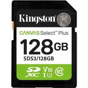 Kingston Canvas Select Plus 128 GB Class 10/UHS-I (U1) V10 SDXC - 150 MB/s Read