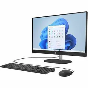 HP 24-cr0000a 24-cr0430 All-in-One Computer - Intel N-Series i3-N300 - 8 GB - 256 GB SSD - 23.8" Full HD - Desktop - Jet Black - Intel Chip - 1920 x 1080 - Windows 11 Home - Intel UHD Graphics DD