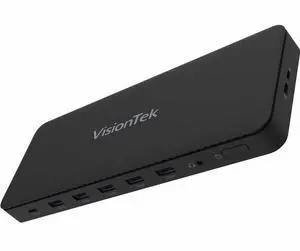 VisionTek VT4600DL Universal Dual 4K Docking Station 100W Charging (USB-A, USB-C) - for Notebook, Laptop, Desktop, Monitor, Mobile Device - Charging Capability - 100 W - USB Type C, USB Type A - 2 Dis