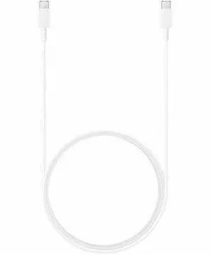 Samsung 1.8m Cable 3A, White - 5.91 ft USB-C Data Transfer Cable for Charger, Smartphone - First End: 1 x 24 Pin USB 2.0 Type C - Male - Second End: 1 x 24 Pin USB 2.0 Type C - Male - White - 1