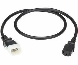 Eaton Tripp Lite Series PDU Power Cord, C13 to P-Lock C14 - Heavy-Duty, 15A, 250V, 14 AWG, 3 ft. (0.9 m), Black - For PDU, Computer, Monitor, HDTV, Printer, Server, UPS, Network Device, Switch, Workst