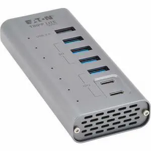 Eaton Tripp Lite Series 7-Port USB-C Hub - USB 3.2 Gen 1 and USB 3.2 Gen 2, 5 USB-A and 2 USB-C Ports, Gray - USB Type C - 640 MB/s, 1.25 GB/s - Desktop, Smartphone, Tablet, Notebook, Headset, Microph