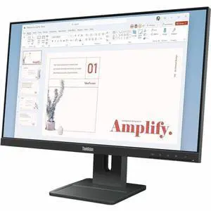 Lenovo ThinkVision E24-40 24" Class Full HD LED Monitor - 16:9 - Raven Black - 23.8" Viewable - In-plane Switching (IPS) Technology - WLED Backlight - 1920 x 1080 - 16.7 Million Colors - 250
