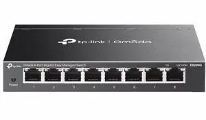 TP-Link Omada 8-Port Gigabit Easy Managed Switch - 8 Ports - Manageable - Gigabit Ethernet - 10/100/1000Base-T - 2.70 W Power Consumption - Twisted Pair - Desktop, Wall Mountable
